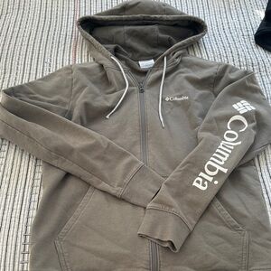 Columbia Khaki Full-Zip Hoodie